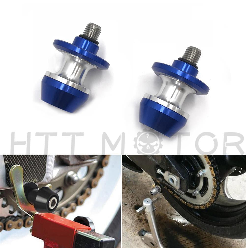 8mm CNC Swingarm Spools Sliders Universal Motorcycle Starting Screw Blue