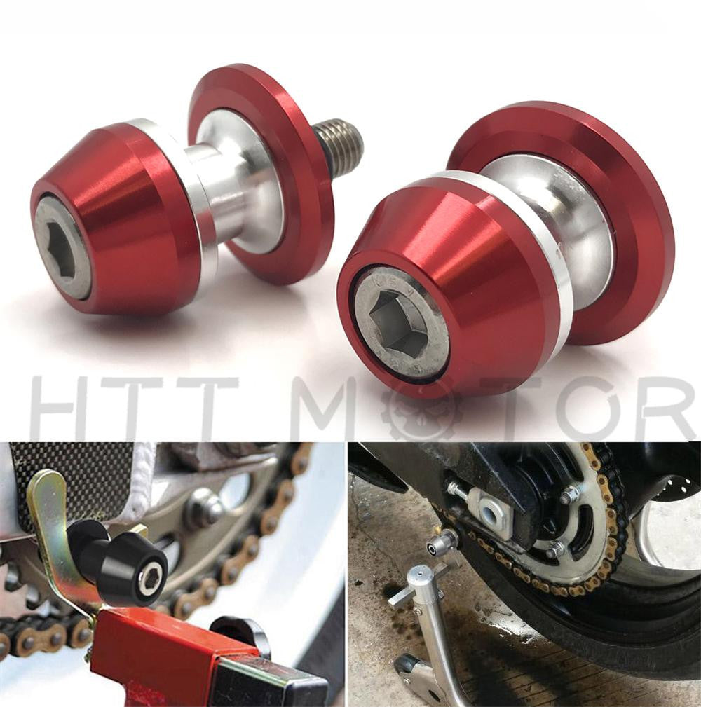 8mm CNC Swingarm Spools Sliders Universal Motorcycle Starting Screw Red