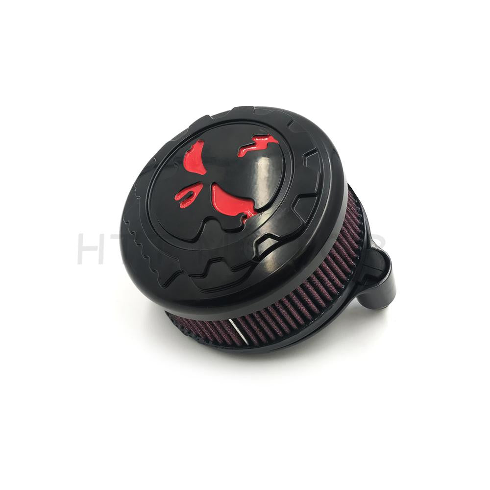 Gear Skull Air Intake Cleaner Kit For Harley 07-17 XL Forty Eight XL1200X Black