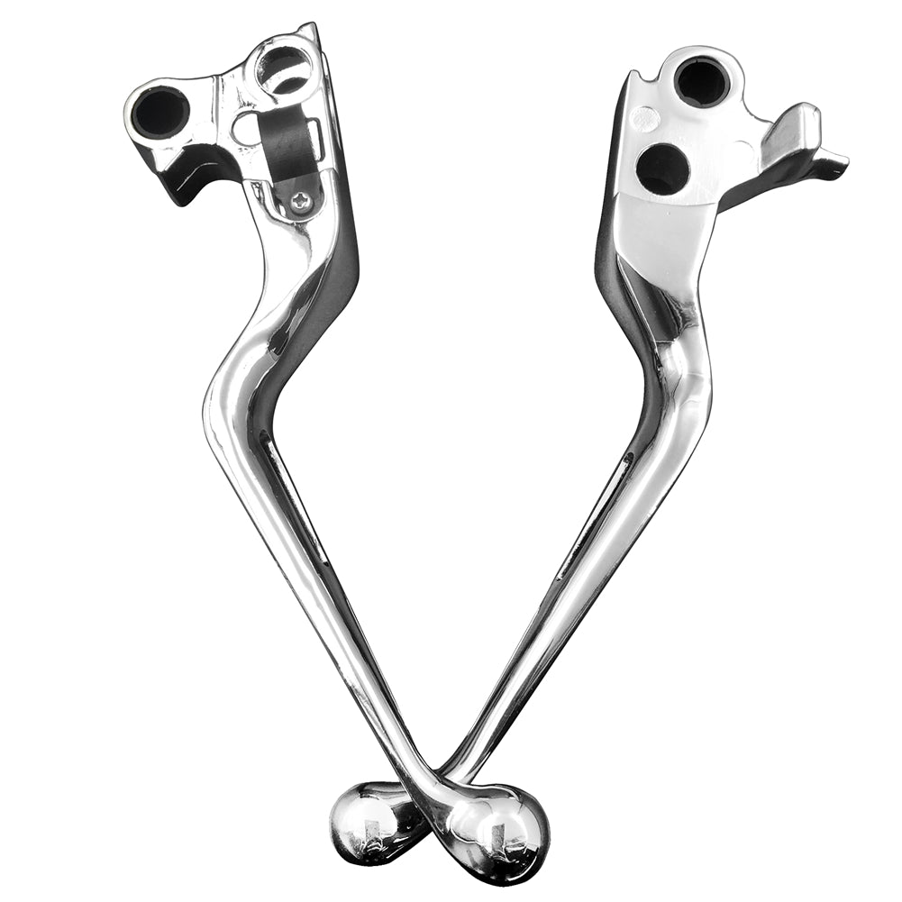 HTT Motorcycle Parts Chromed Hollowed-out Style Brake Clutch Hand Levers For 1996-2003 XL/1996-2007 Dyna Touring/ 1996-2007 Softail /2011-2014 Softail models