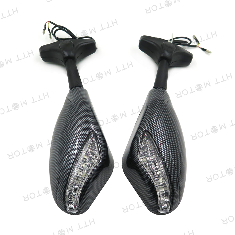 HTTMT- LED TURN SIGNAL SIDE MIRRORS FOR Honda CBR600 F4/F4i Suzuki GSXR1000 750 ZX9R