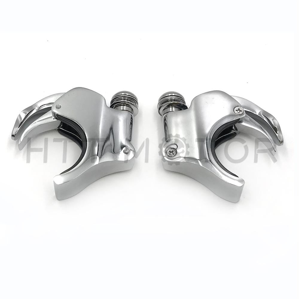 2X 49mm Windshield Windscreen Clamps For Harley Dyna Street Bob XL1200X Chrome