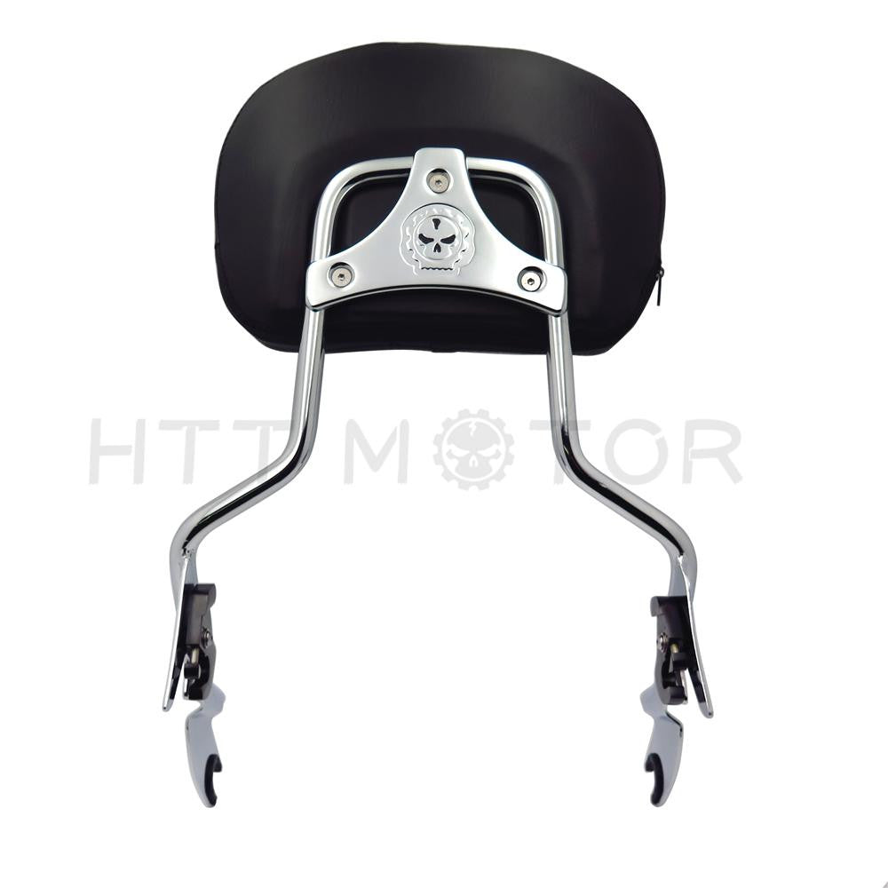 Adjustable Chrome Backrest Sissy Bar w/ pad For Harley Touring Street Glide FLHX