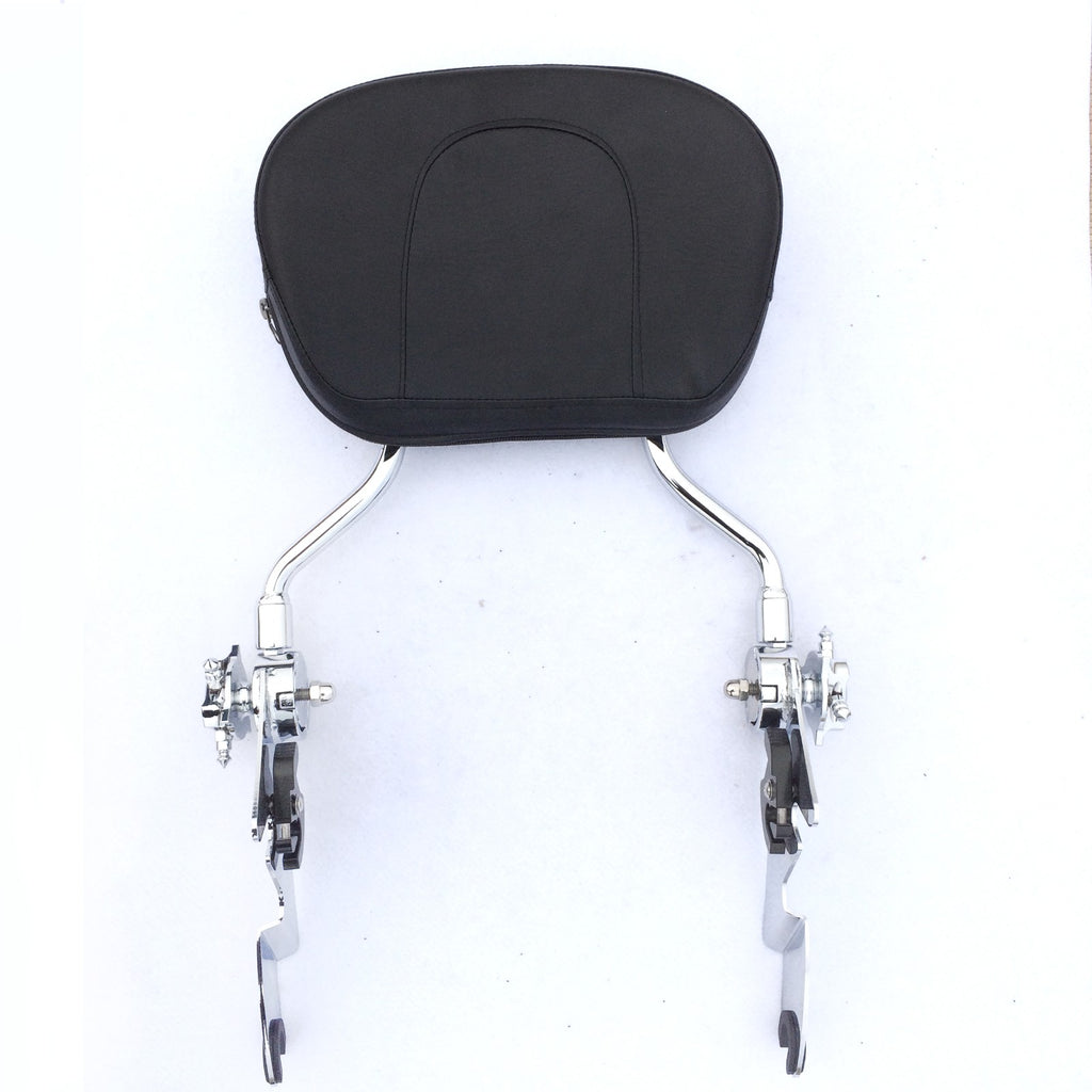 HTT Motorcycle Chromed Adjustable Detachable Backrest Sissy Bar with pad For 2007 2008 2009 2010 2011 2012 2013 2014 2015 Harley Davidson FLHR Road King FLHX- Street Glide