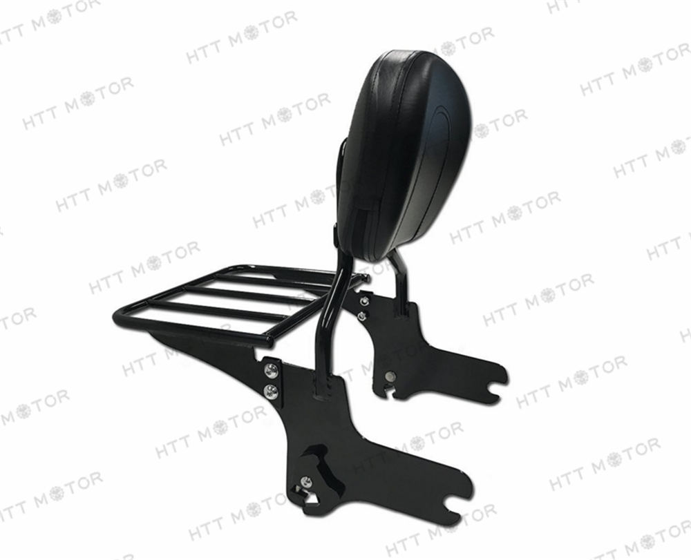 HTTMT Skull Backrest Sissy Bar Luggage Rack for 97-08 Harley Road Glide Street Glide Bk