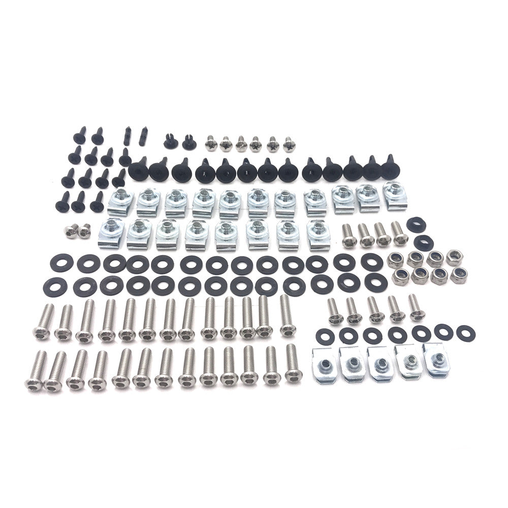 HTTMT- Complete Silver Fairing Bolt Kit Body Screws for Yamaha 2007 2008 YZF R1