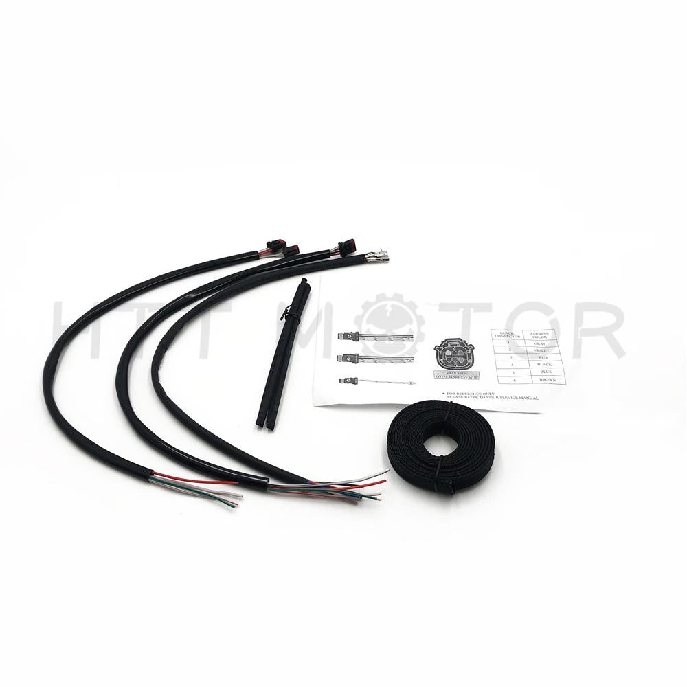 10"-12" BLACK NYLON Complete Handlebar Cable Kit Harley 14-17 Touring