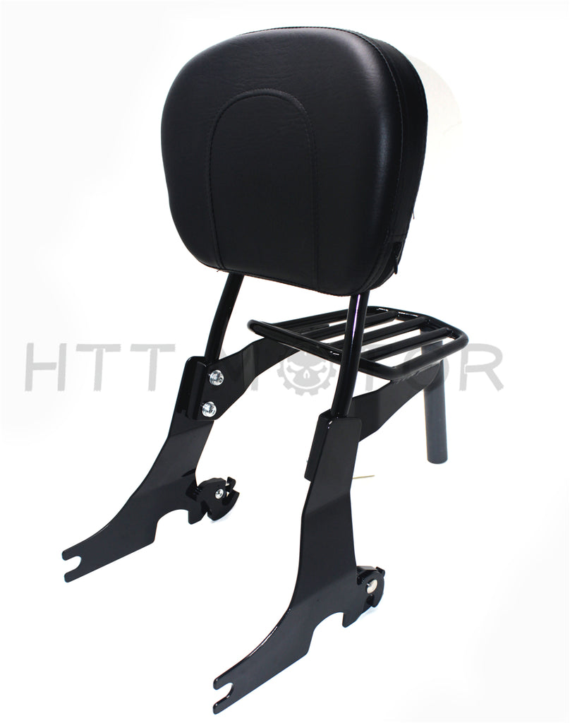 sissybar backrest Detachable luggage rack For Harley Sportster 94-03 Black