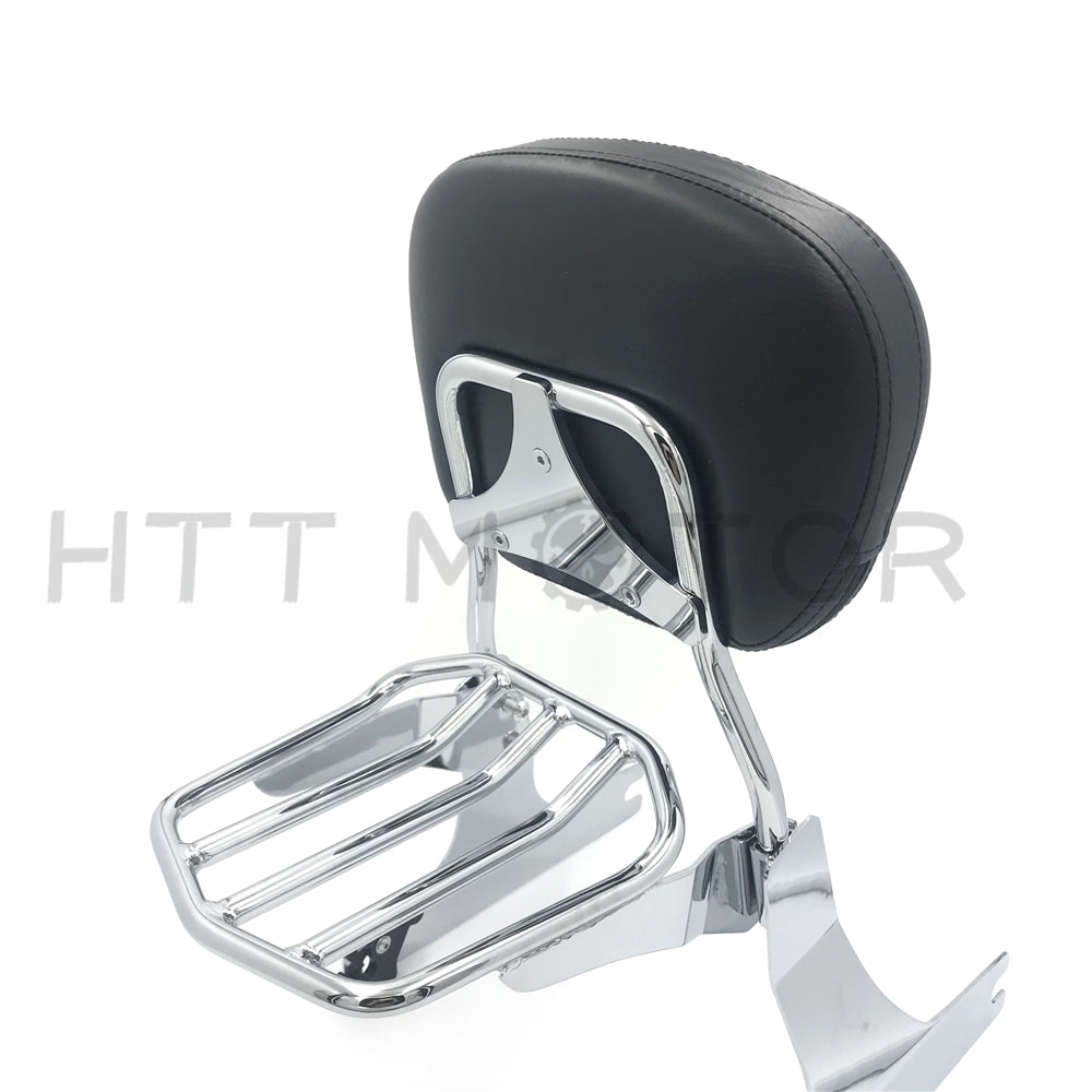 sissybar backrest luggage rack Detachable For Harley Sportster 94-03 Chrome