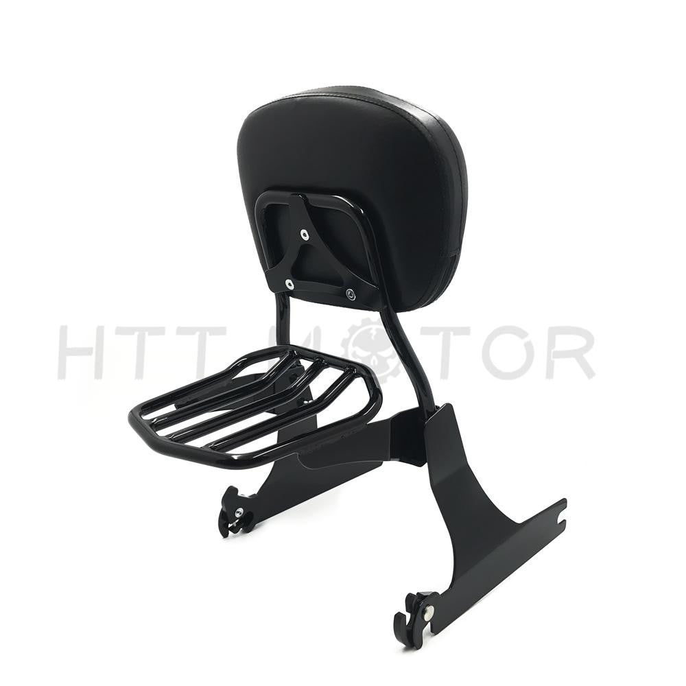 Detachable Backrest Sissy Bar&Luggage Rack For Harley Dyna 10-later FXDF FXDWG