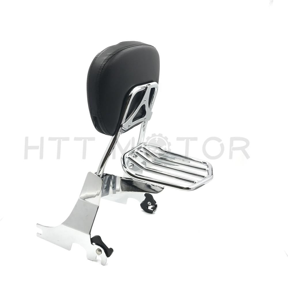 Detachable Passenger Sissy Bar Backrest with Luggage Rack Sportster XL883 04-16