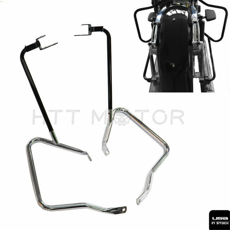 Saddlebag Bracket Guard Crash Bars For Harley Touring Street Road Glide  FLHX 14+